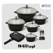 ظروف آشپزی و سرویس قابلمه 19 پارچه فوما مدل FU-673